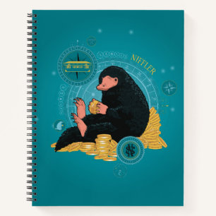 Cartoon NIFFLER™ mit Goldmünzen Notizbuch
