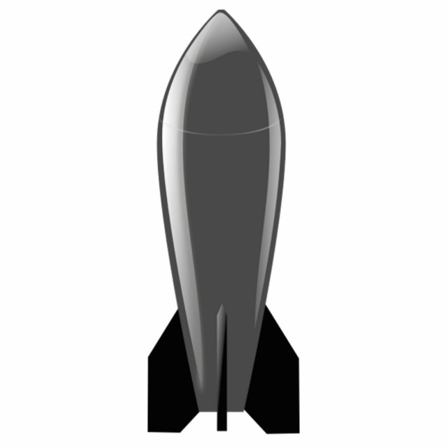 Cartoon-nukleare Bombe Freistehende Fotoskulptur (Vorne)