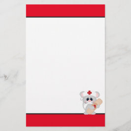 Cartoon Nurse Maus Spaß stationär Briefpapier