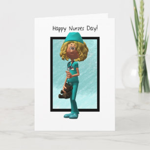 Cartoon Nurse, Nurses Day Greeting Card Karte