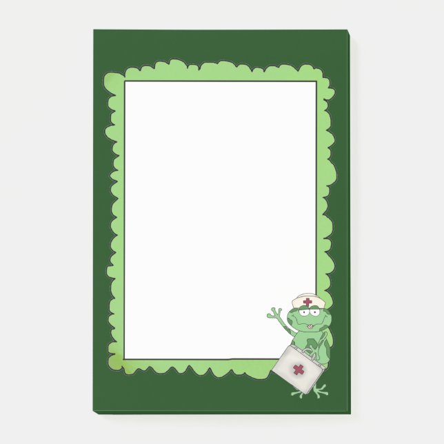 Cartoon Nurse Postit Notizblock (Vorderseite)