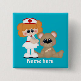 Cartoon Nurse Schaltfläche Namen hinzufügen Button