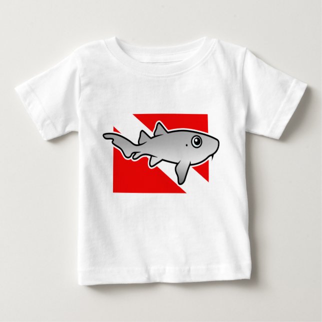 Cartoon Nurse Shark Dive Flag Baby T-shirt (Vorderseite)