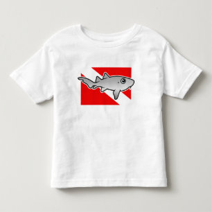 Cartoon Nurse Shark Dive Flag Kleinkind T-shirt