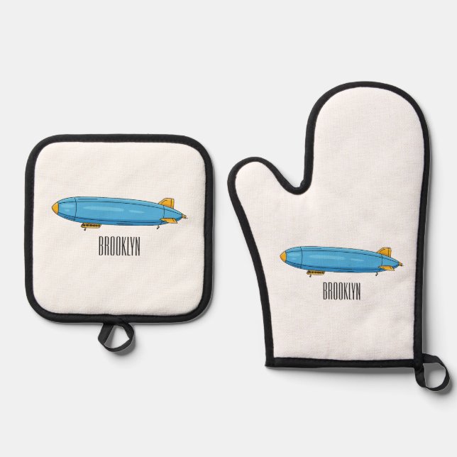 Cartoon Ofenhandschuh & Topflappen-Set (Vorderseite)