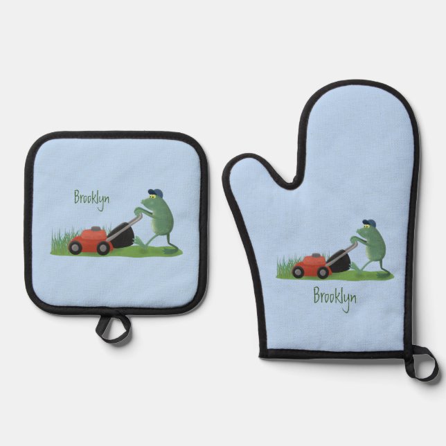 Cartoon Ofenhandschuh & Topflappen-Set (Vorderseite)
