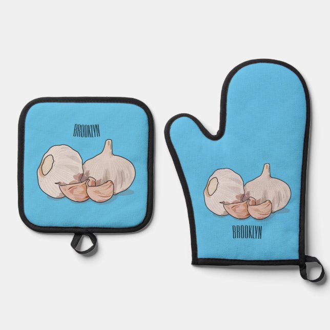 Cartoon Ofenhandschuh & Topflappen-Set (Vorderseite)