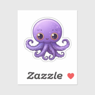Cartoon-Oktopus Aufkleber