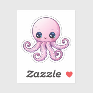 Cartoon-Oktopus Aufkleber