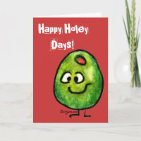 Cartoon Olive Holiday Grußkarte