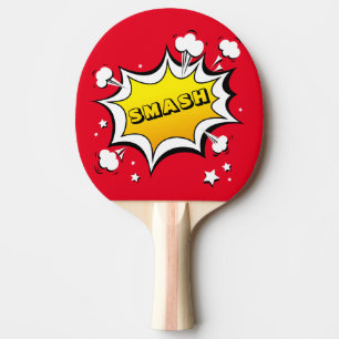 Cartoon OOPS und SMASH Tischtennis Schläger