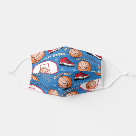 Cartoon Orange Basketball Red Shoes Themenmuster Mund-Nasen-Maske Aus Stoff