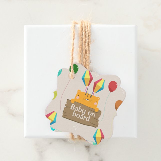 Cartoon Orange Cat Baby Shoounter Geschenkanhänger (Beispiel)