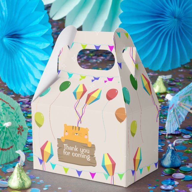 Cartoon Orange Cat Baby Shoounter Geschenkschachtel (Party)