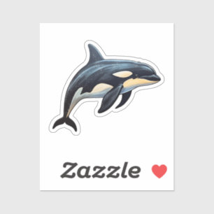 Cartoon Orca Aufkleber