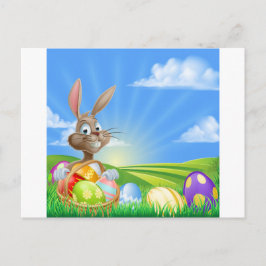 Cartoon Ostersonne Szene Feiertagspostkarte