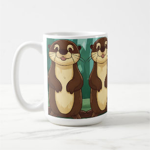 Cartoon Otters Kaffeetasse
