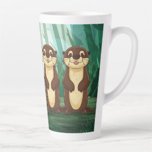 Cartoon Otters Milchtasse