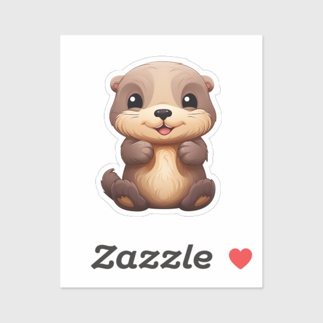 Cartoon-Ottomographie Aufkleber (Blatt)