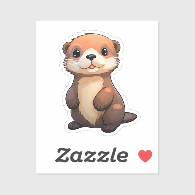 Cartoon-Ottomographie Aufkleber (Blatt)