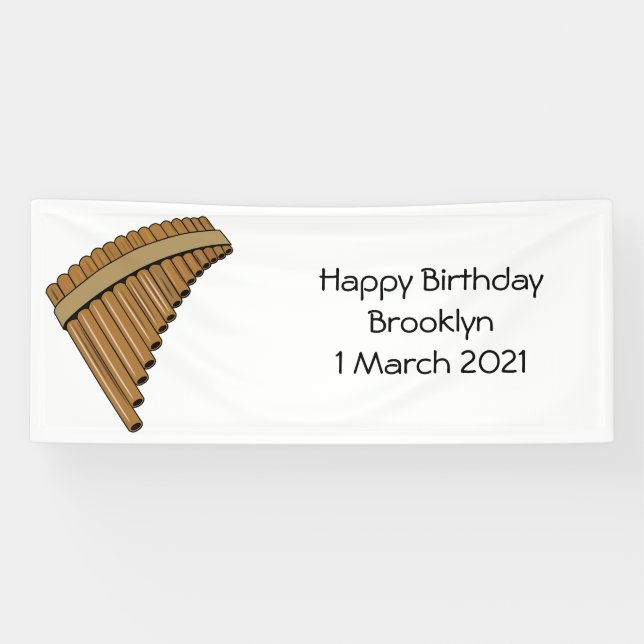 Cartoon Pan Flam / PanPipes Banner (Horizontal)