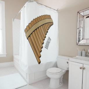 Cartoon Pan Flam / PanPipes Duschvorhang