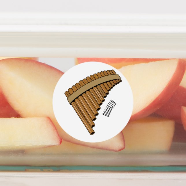 Cartoon Pan Flam / PanPipes Etiketten (Befestigt)