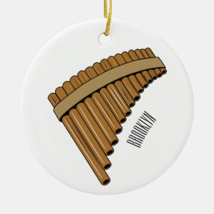 Cartoon Pan Flam / PanPipes Keramik Ornament