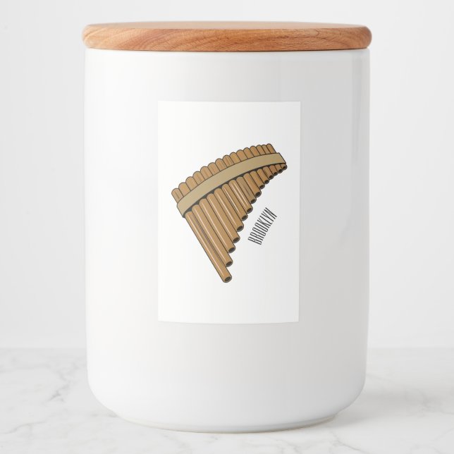 Cartoon Pan Flam / PanPipes Lebensmitteletikett (Vorderseite)