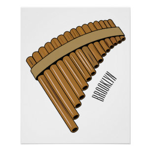 Cartoon Pan Flam / PanPipes Poster