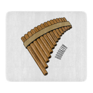 Cartoon Pan Flam / PanPipes Schneidebrett