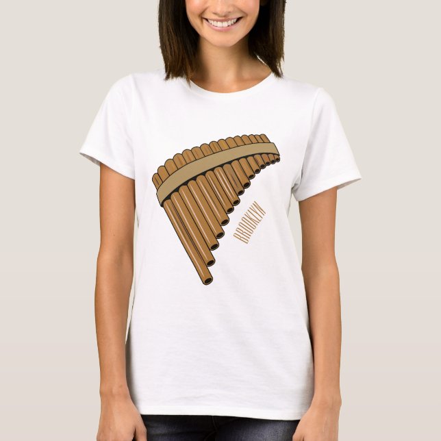 Cartoon Pan Flam / PanPipes T-Shirt (Vorderseite)