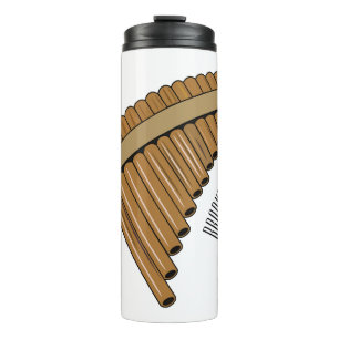Cartoon Pan Flam / PanPipes Thermosbecher