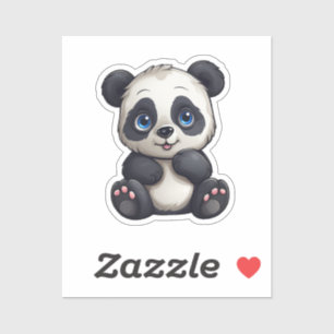 Cartoon Panda Illustration Aufkleber