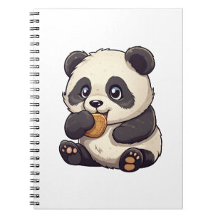 Cartoon Panda Illustration Notizblock