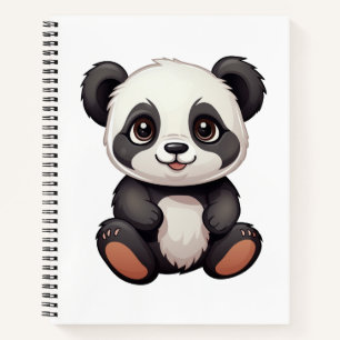 Cartoon Panda Illustration Notizbuch