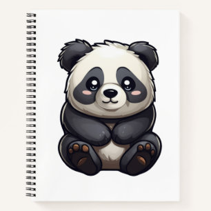 Cartoon Panda Illustration Notizbuch