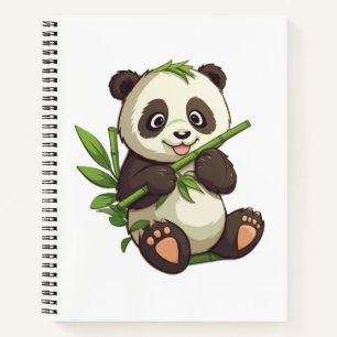 Cartoon Panda Illustration Notizbuch