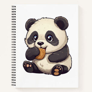 Cartoon Panda Illustration Notizbuch