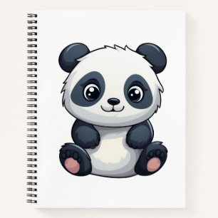 Cartoon Panda Illustration Notizbuch