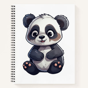 Cartoon Panda Illustration Notizbuch