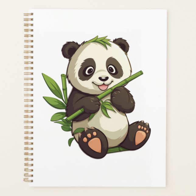 Cartoon Panda Illustration Planer (Vorderseite)