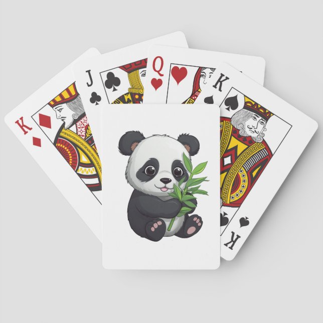 Cartoon Panda Illustration Spielkarten (Rückseite)