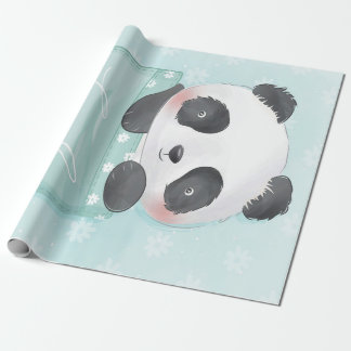 Cartoon Panda | Niedliches Panda ist in Tasche Geschenkpapier