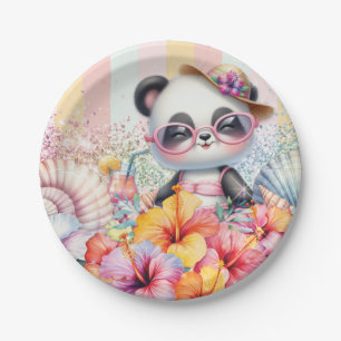Cartoon Panda Party Plate Pappteller