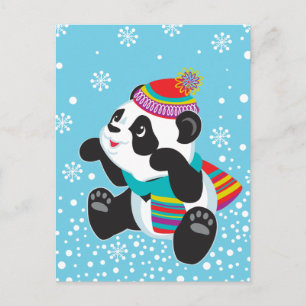 Cartoon Panda Postkarte