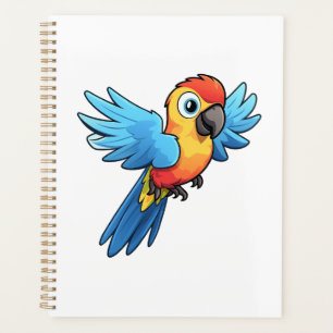 Cartoon-Papageien-Illustration Planer