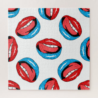 Cartoon Patch Abzeichen: Retro Pop Puzzle