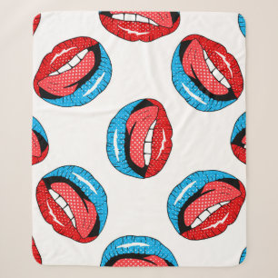 Cartoon-Patch-Abzeichen: Retro-Pop Sherpadecke