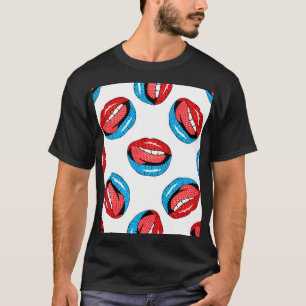 Cartoon Patch Abzeichen: Retro Pop T-Shirt